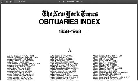 ny times obituary archives